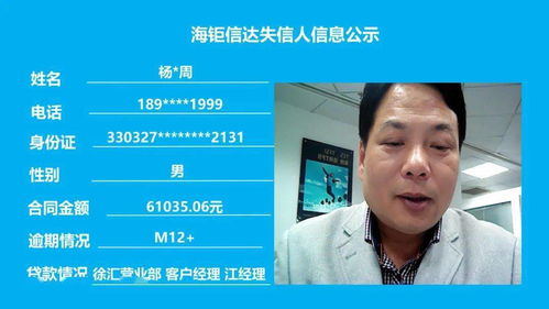 海钜信达发布网贷失信人信息公示（第二百三十批）涉及鸿雀信息科技